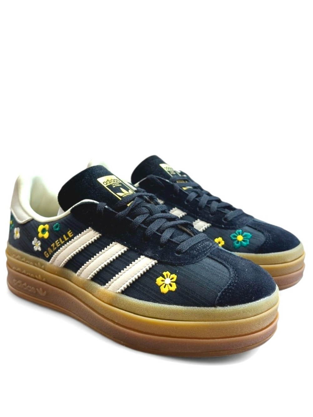 adidas x Liberty London Black/Floral Gazelle Bold Shoes Size US 10.5 Women’s